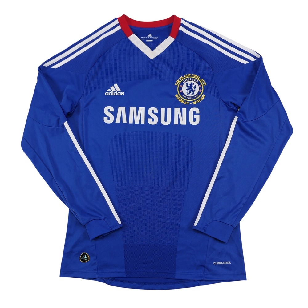 Adidas Chelsea FC 2010/11 Cup Final Wembley Lampard #8 L/S Jersey Small SIGNED